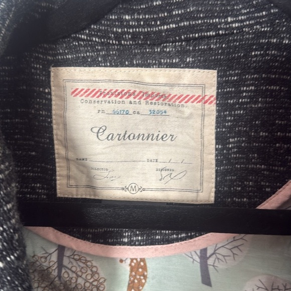 Cartonnier gray tweed Blazer Structured size medium - Picture 2 of 4